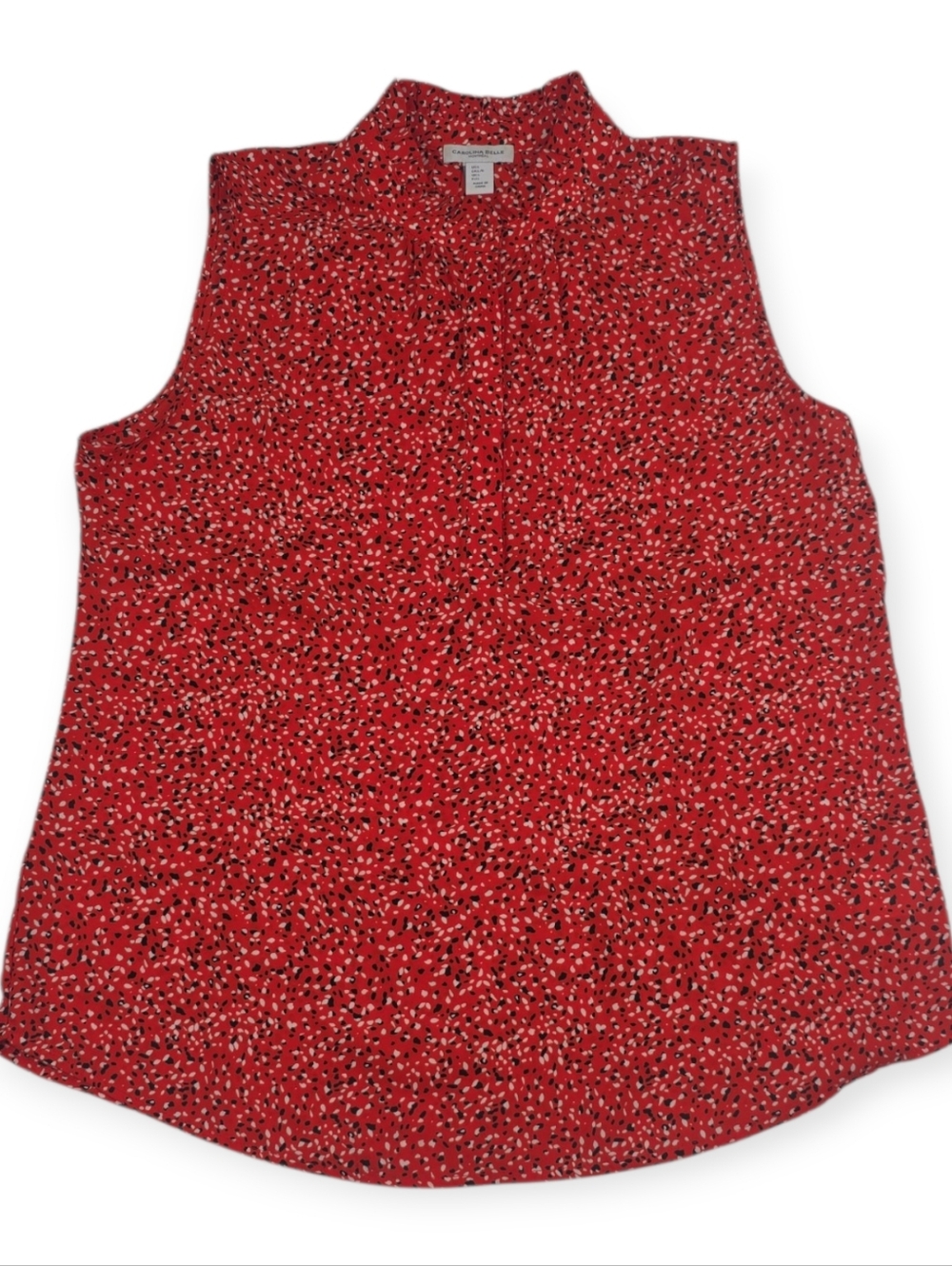 Carolina Belle Tank Top Women's Size Large Red Black White Excellent Condition